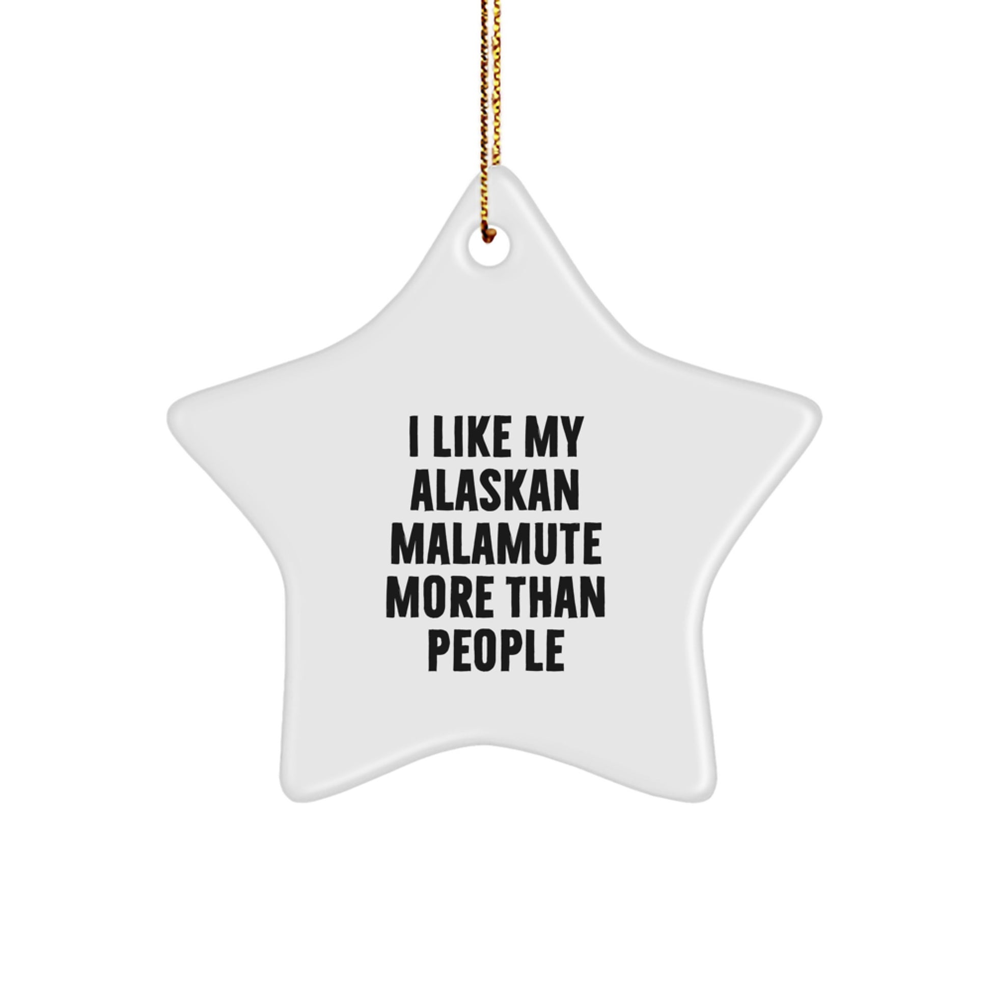Funny Alaskan Malamute Dog Star Ornament Gifts for Men Women Friends Family Christmas Unique Gifts from Loved Ones - Image 1