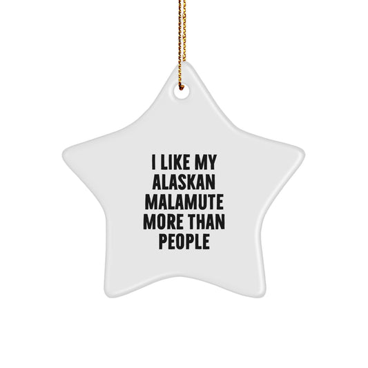 Funny Alaskan Malamute Dog Star Ornament Gifts for Men Women Friends Family Christmas Unique Gifts from Loved Ones - Image 1