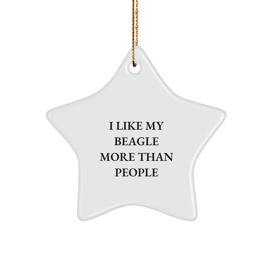 Funny Beagle Dog Star Ornament, Gifts from Friends and Family, Perfect for Christmas Unique Gifts - Image 1