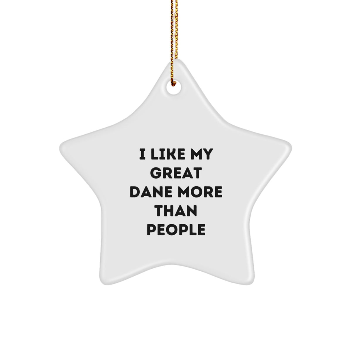 Funny Great Dane Dog Gifts for Men and Women, Great Dane Dog Star Ornament, Christmas Unique Gifts from Family to Friends - Image 1