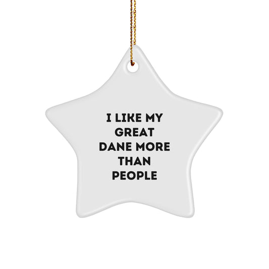 Funny Great Dane Dog Gifts for Men and Women, Great Dane Dog Star Ornament, Christmas Unique Gifts from Family to Friends - Image 1
