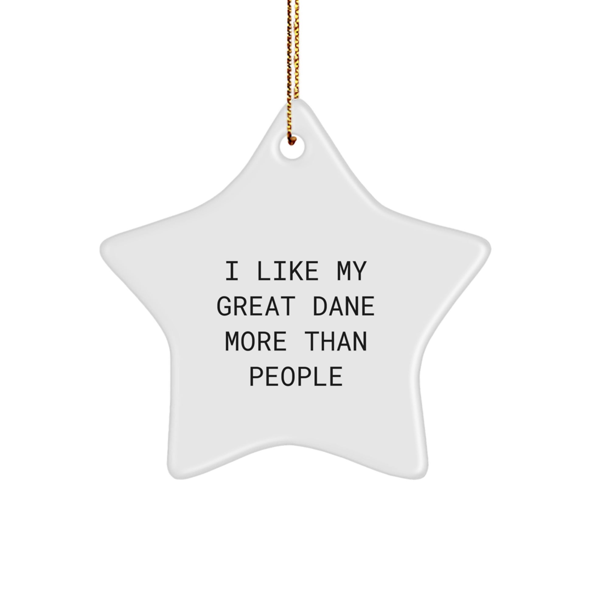 Funny Great Dane Dog Gifts from Men to Family - Star Ornament for Christmas Unique Presents - Image 1