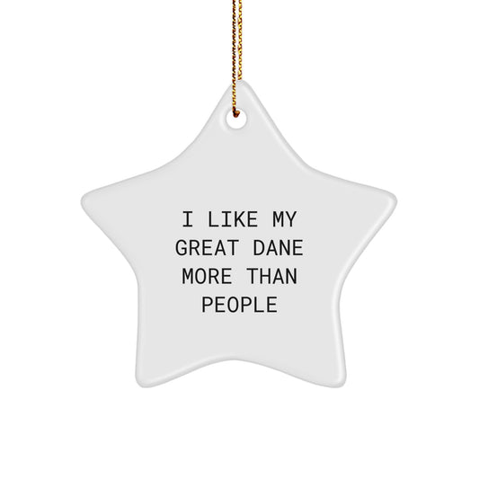 Funny Great Dane Dog Gifts from Men to Family - Star Ornament for Christmas Unique Presents - Image 1