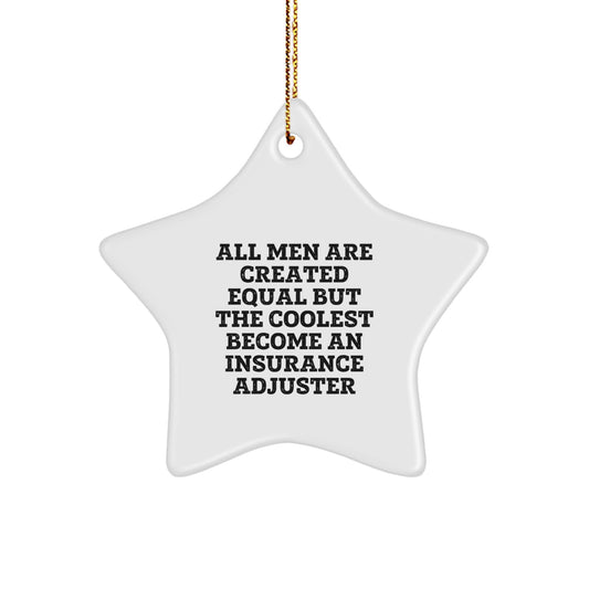 Funny Insurance Adjuster Gifts for Men - Star Ornament from Friends, Unique Christmas Unique Gifts for Insurance Adjuster - Image 1