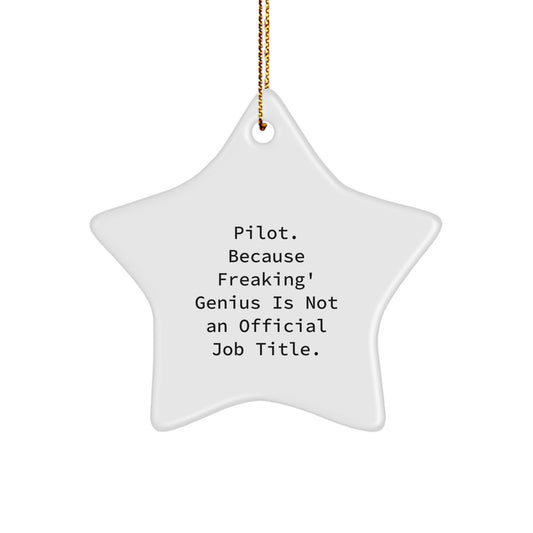 Funny Pilot Gifts from Friends, Pilot Star Ornament, Christmas Unique Gifts for Pilot - Image 1
