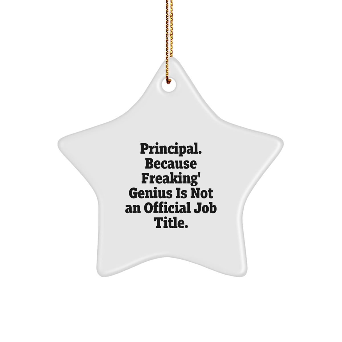 Principal Keepsake Star Ornament for Him Brightly Printed Christmas Gift - Image 1