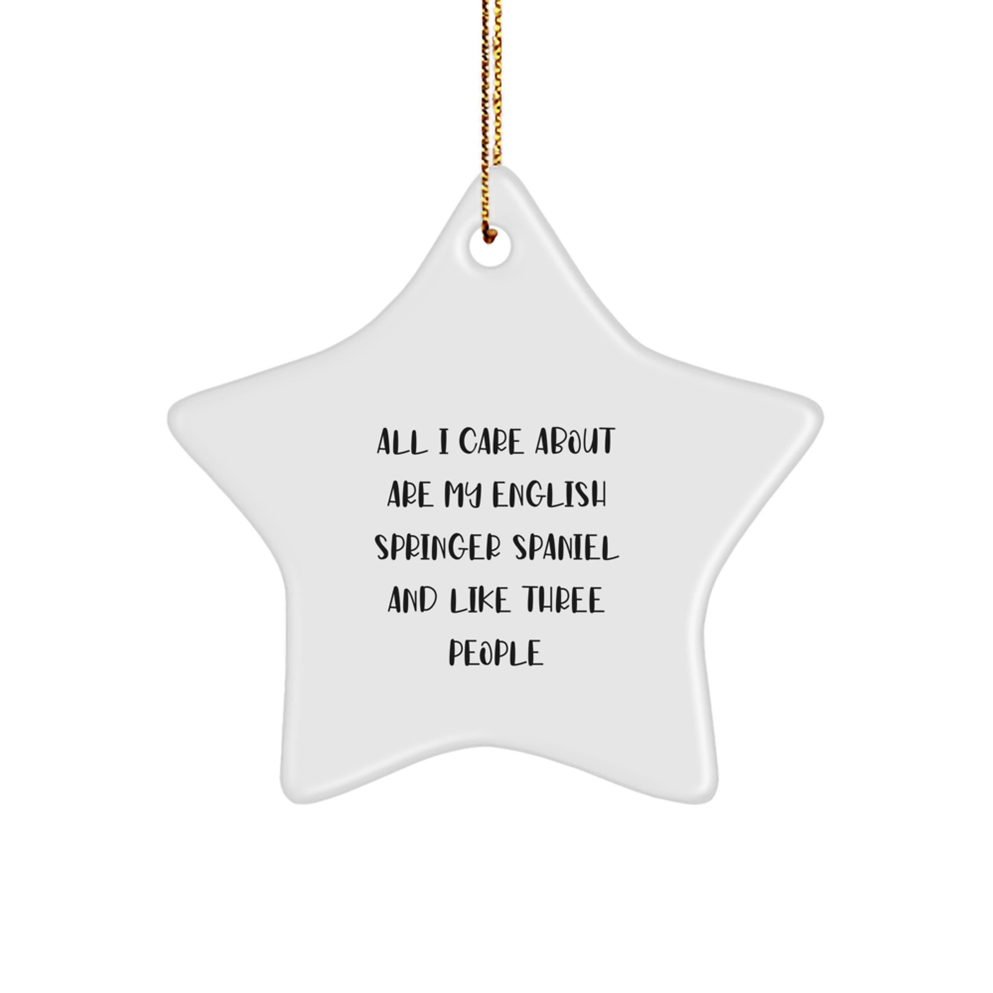 English Springer Spaniel Star Ornament for Roommates Christmas Unique Gift - Image 1