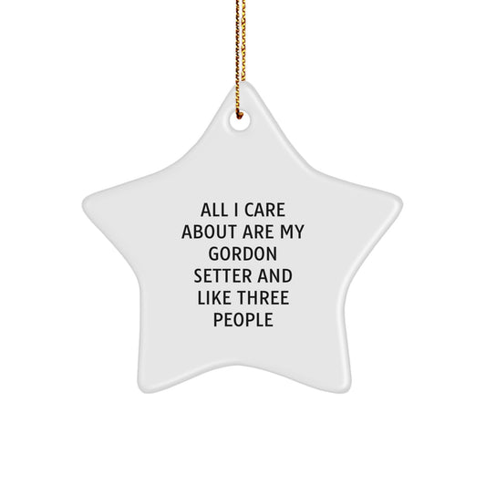 Gordon Setter Dog Lover Gifts, Funny Star Ornament, Gifts from Friends for Christmas Unique Gifts - Image 1
