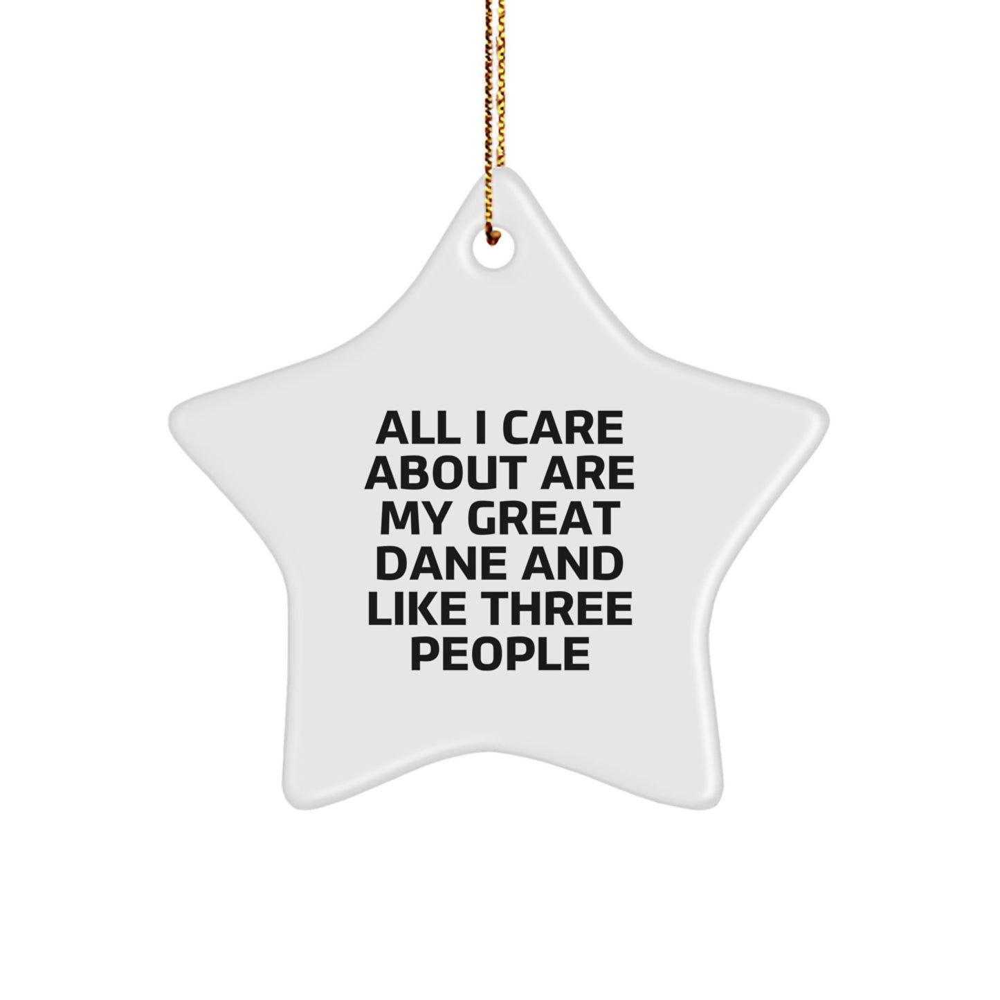 Funny Great Dane Dog Gifts from Friends for Great Danes Star Ornament Christmas Unique Decorations, Great Dane Dog Lover Star Ornament, Great Dane Dog Christmas Unique Gifts for Friends - Image 1