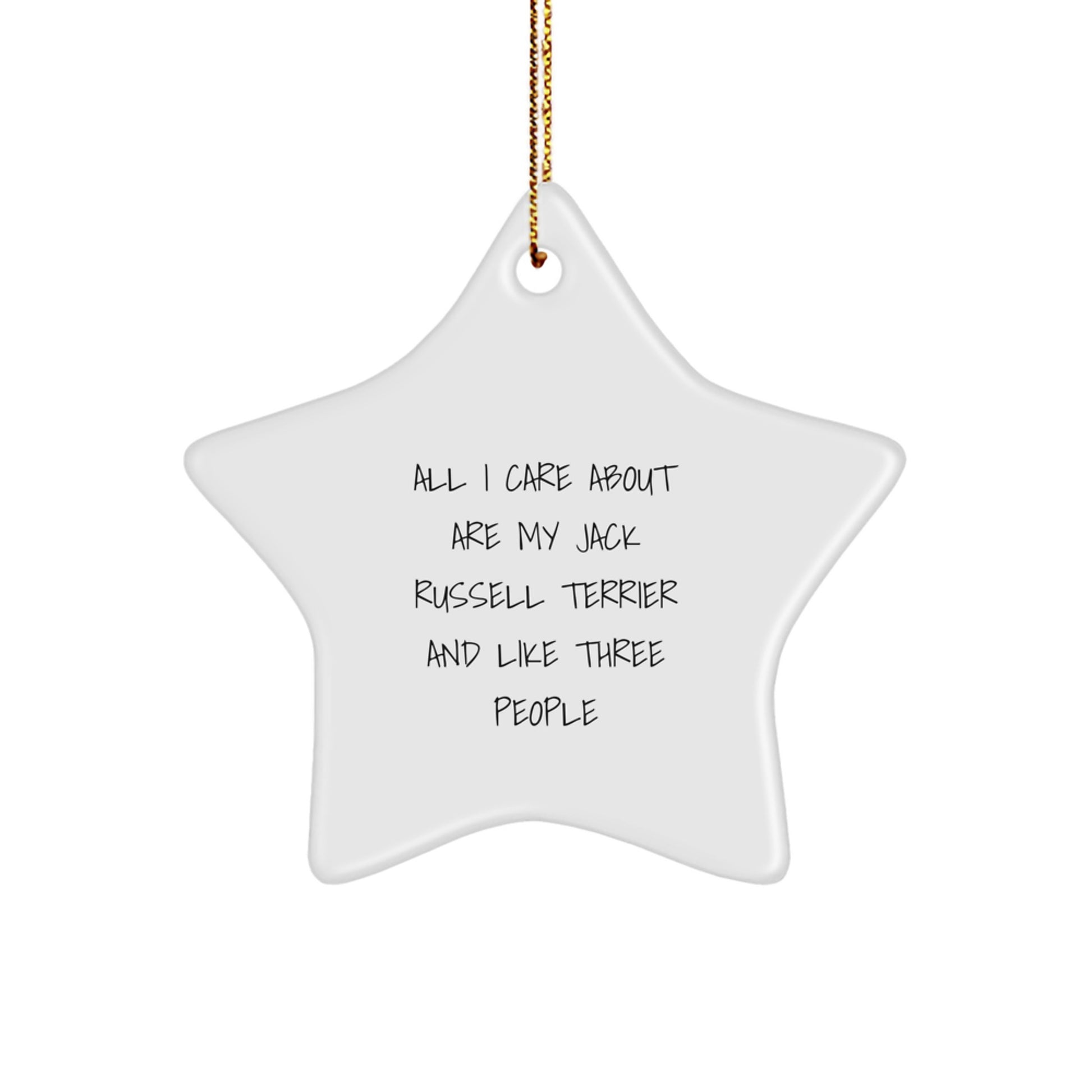 Funny Jack Russell Terrier Dog Owner Gifts for Christmas Unique Star Ornaments from Friends and Family - Image 1