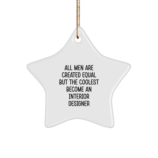 Funny Interior Designer Star Ornament Gifts from Men for Interior Designers at Christmas Unique - Image 1