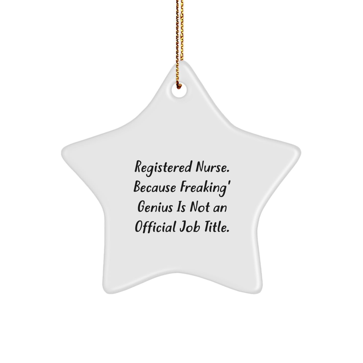 Sassy Registered Nurse Novelty Christmas Ornament for Friends Gift - Image 1
