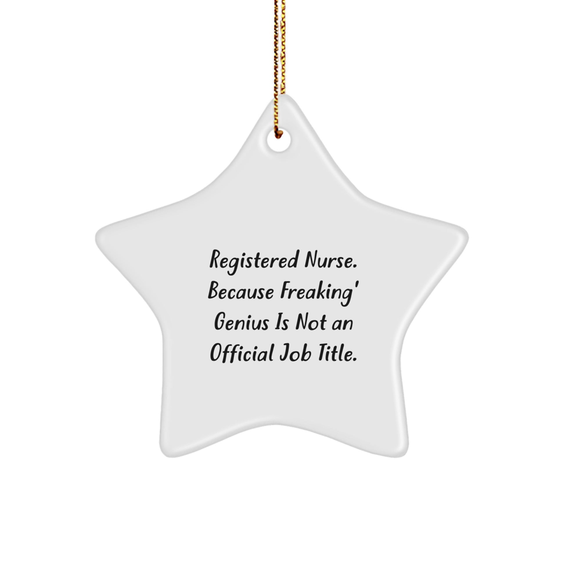 Sassy Registered Nurse Novelty Christmas Ornament for Friends Gift - Image 1