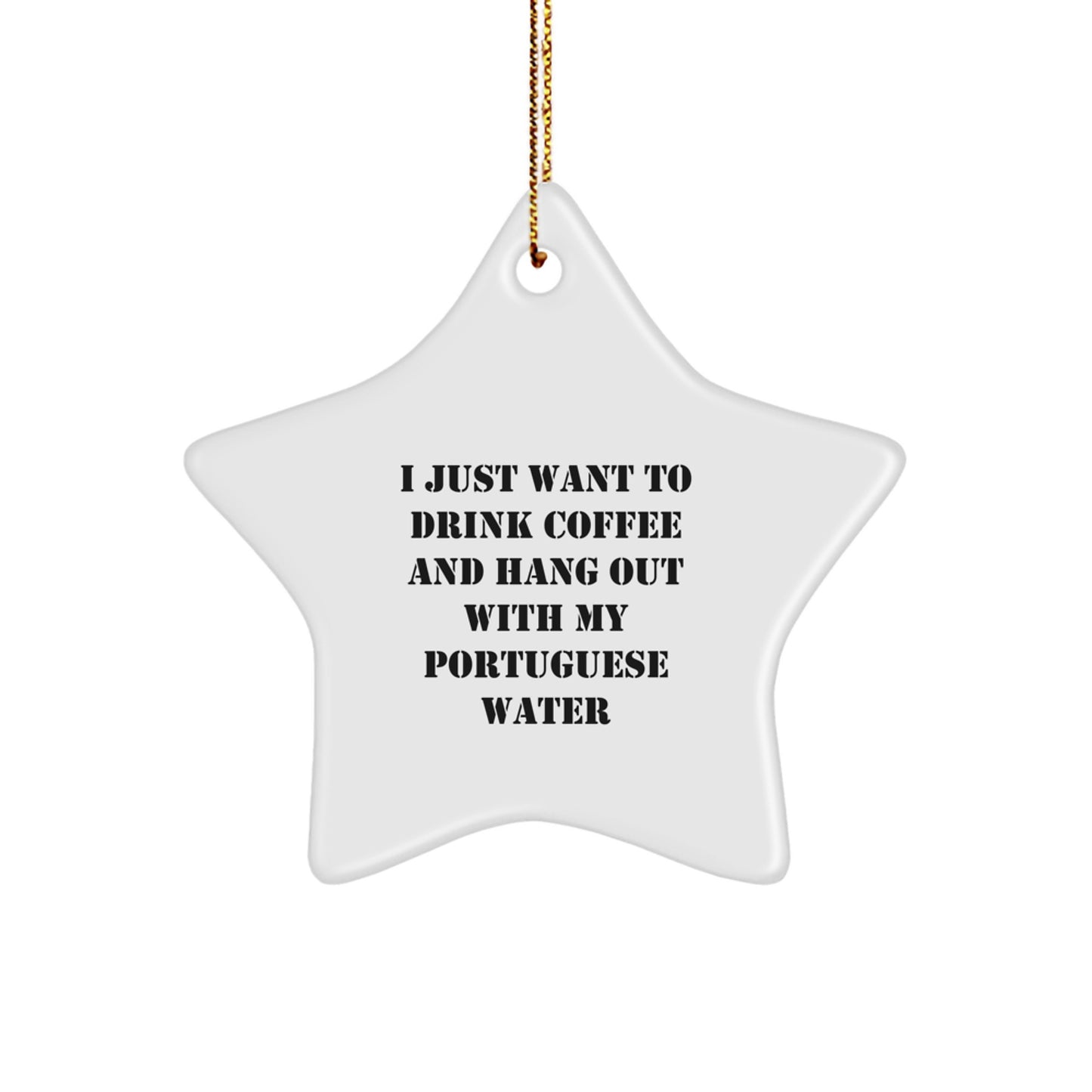 Funny Portuguese Water Dog Star Ornament Gift for Christmas Unique Gifts from Friends to Friends of Portuguese Water Dog - Image 1