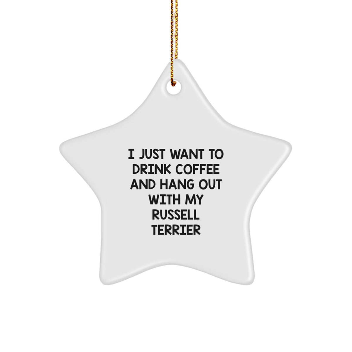 Funny Russell Terrier Dog Star Ornament Gifts for Men Women Friends Family, Russell Terrier Dog Lover Christmas Unique Gifts from Men to Russell Terrier Dog Owners - Image 1