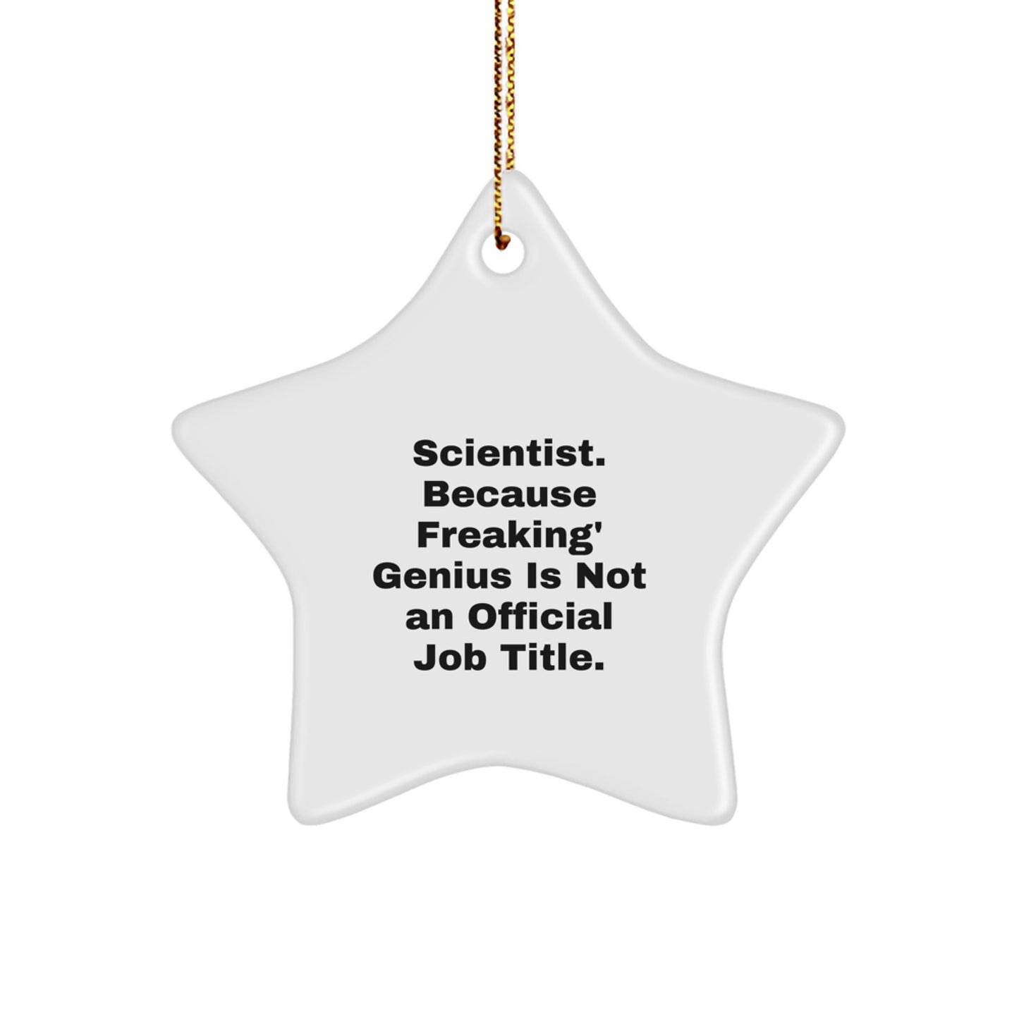 Scientist Christmas Ornament Keepsake for Him Gift Brightly Printed - Image 1
