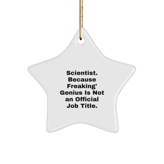 Scientist Christmas Ornament Keepsake for Him Gift Brightly Printed - Image 1