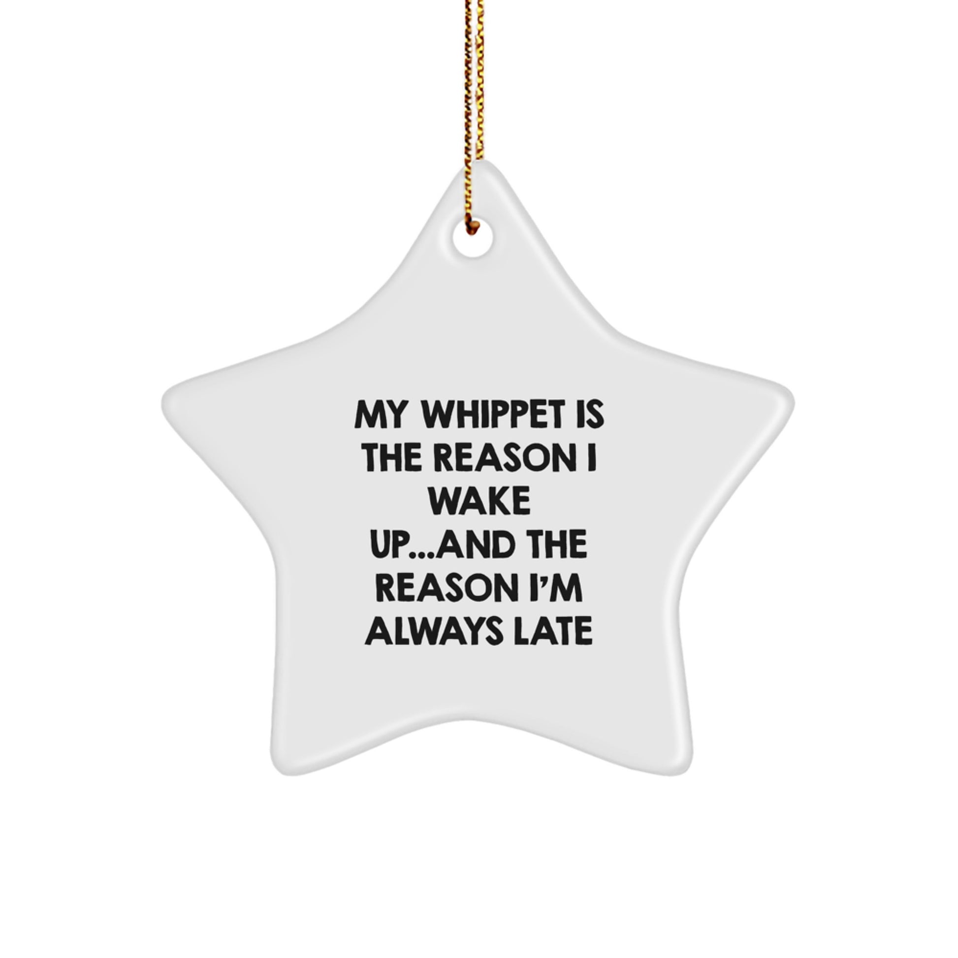 Funny Whippet Dog Lover Gifts from Men to Friends for Christmas Unique Star Ornament Whippet Dog - Image 1