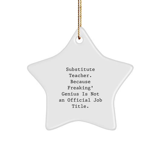 Christmas Gift for Her Substitute Teacher Star Ornament Present - Image 1