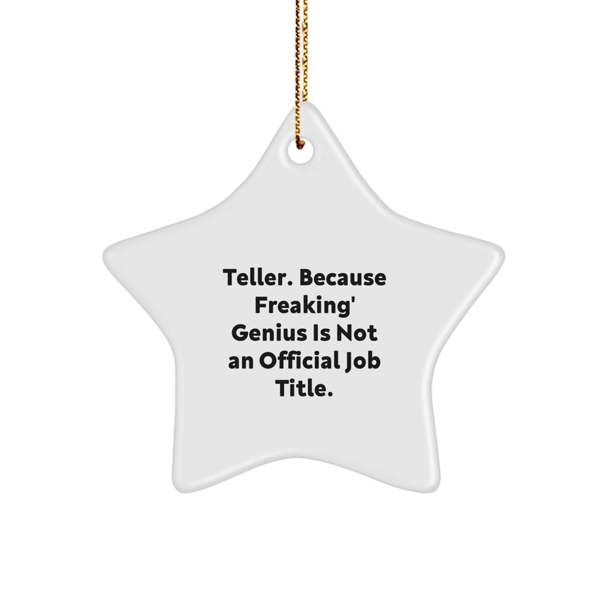 Christmas Ornament Gift for Kids Teller - Freaking Genius Is Not An - Image 1