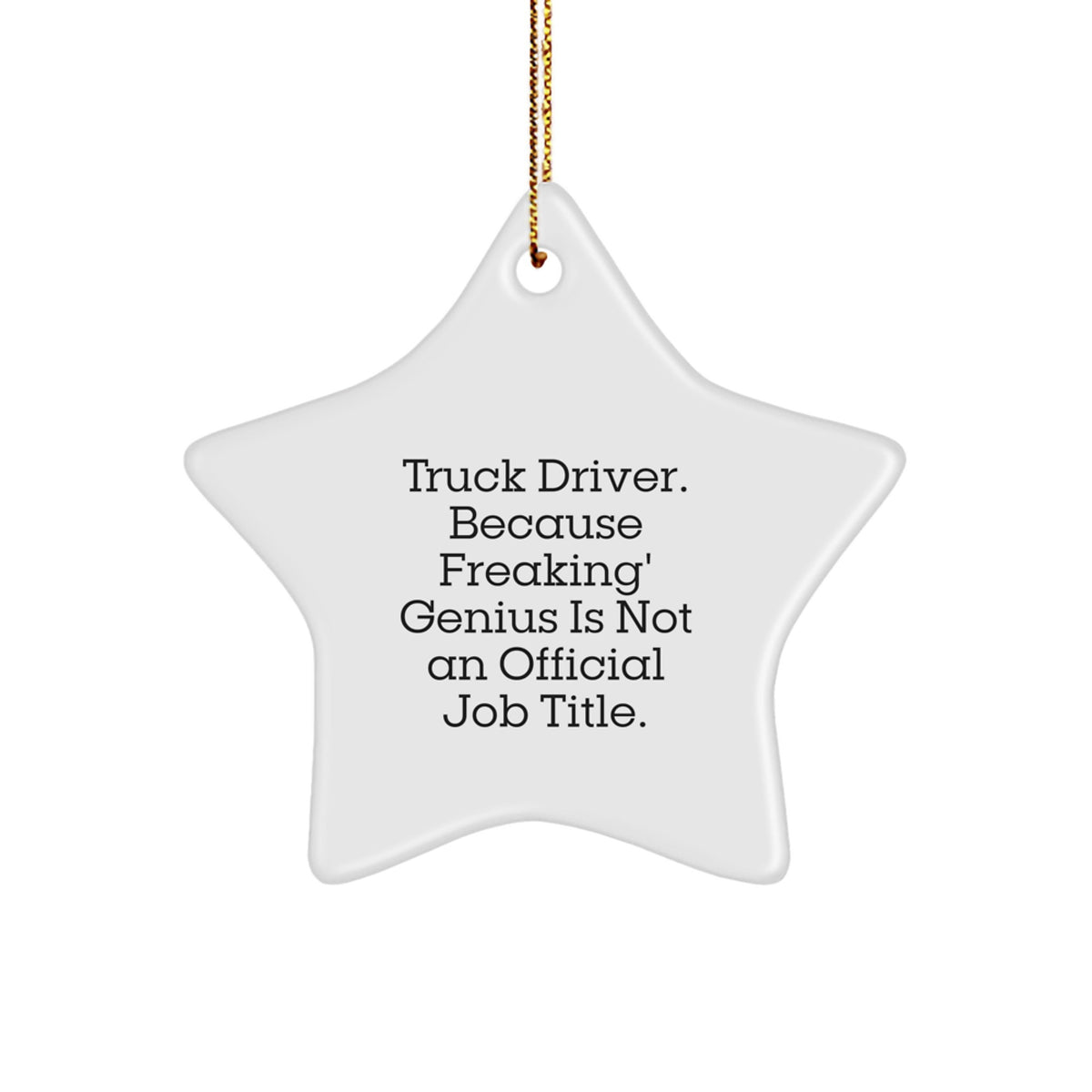 Truck Driver Star Ornament Freaking genius Is Not an Official Title Gift - Image 1