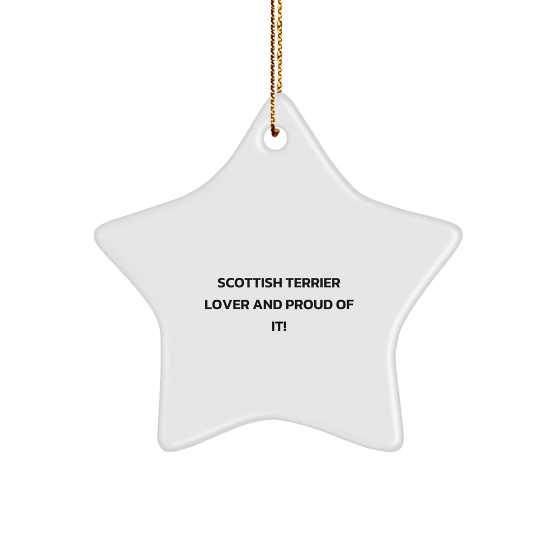 Funny Scottish Terrier Dog Lover Gifts for Men - Scottish Terrier Star Ornament, Christmas Unique Gifts from Friends - Image 1