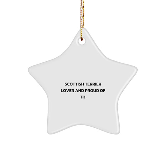 Funny Scottish Terrier Dog Lover Gifts for Men - Scottish Terrier Star Ornament, Christmas Unique Gifts from Friends - Image 1