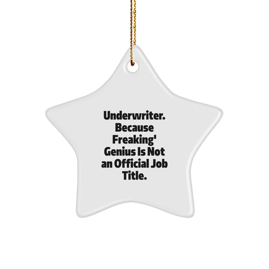 Underwriter Keepsake Christmas Ornament for Him Gift - Image 1