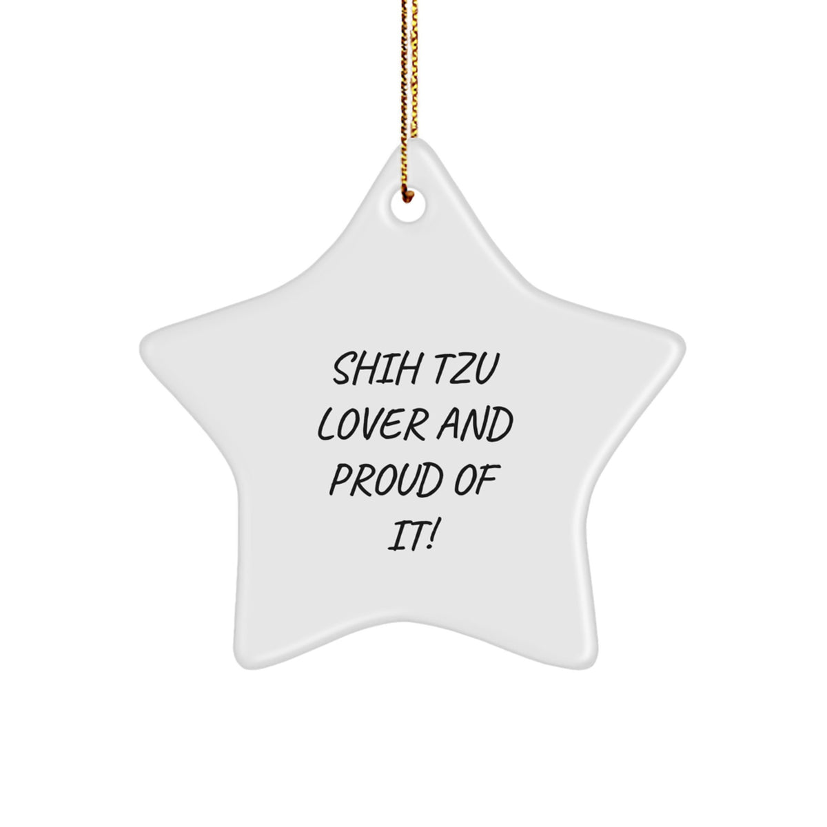 Funny Shih Tzu Dog Lover Gifts from Family to Friends on Christmas Unique Star Ornaments for Men Women - Image 1