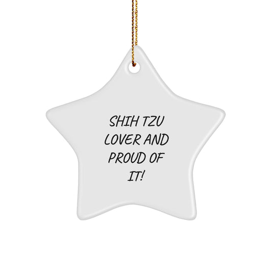 Funny Shih Tzu Dog Lover Gifts from Family to Friends on Christmas Unique Star Ornaments for Men Women - Image 1