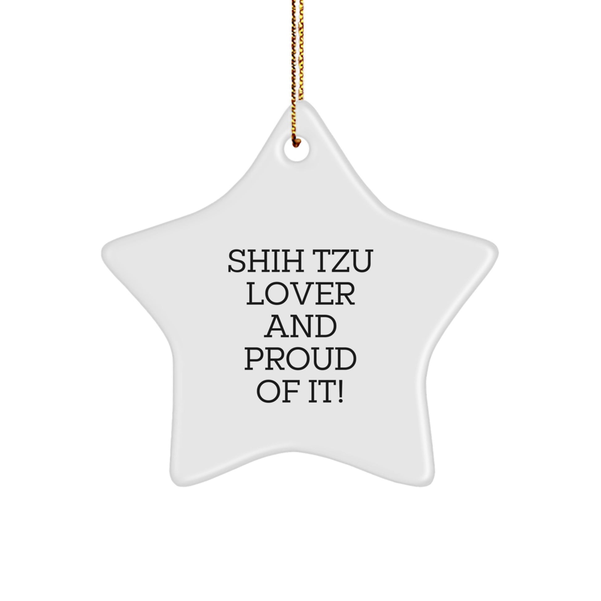 Funny Shih Tzu Dog Lover Christmas Star Ornament Gifts from Friends to Men Women Family for Home Decor - Image 1