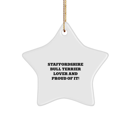 Staffordshire Bull Terrier Dog Lover Gifts, Funny Christmas Star Ornament for Staffordshire Bull Terrier Fan, Staffordshire Bull Terrier Dog Gifts from Friends - Image 1