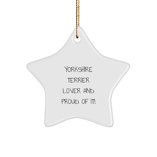 Funny Yorkshire Terrier Dog Lover's Christmas Star Ornament Gifts from Mom, Gifts for Yorkshire Terrier Dog Owners, Yorkshire Terrier Dog Star Decoration - Image 1