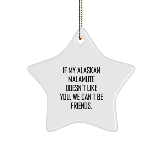 Funny Alaskan Malamute Dog Star Ornament Gifts from Family to Friends on Christmas Unique Gifts - Image 1