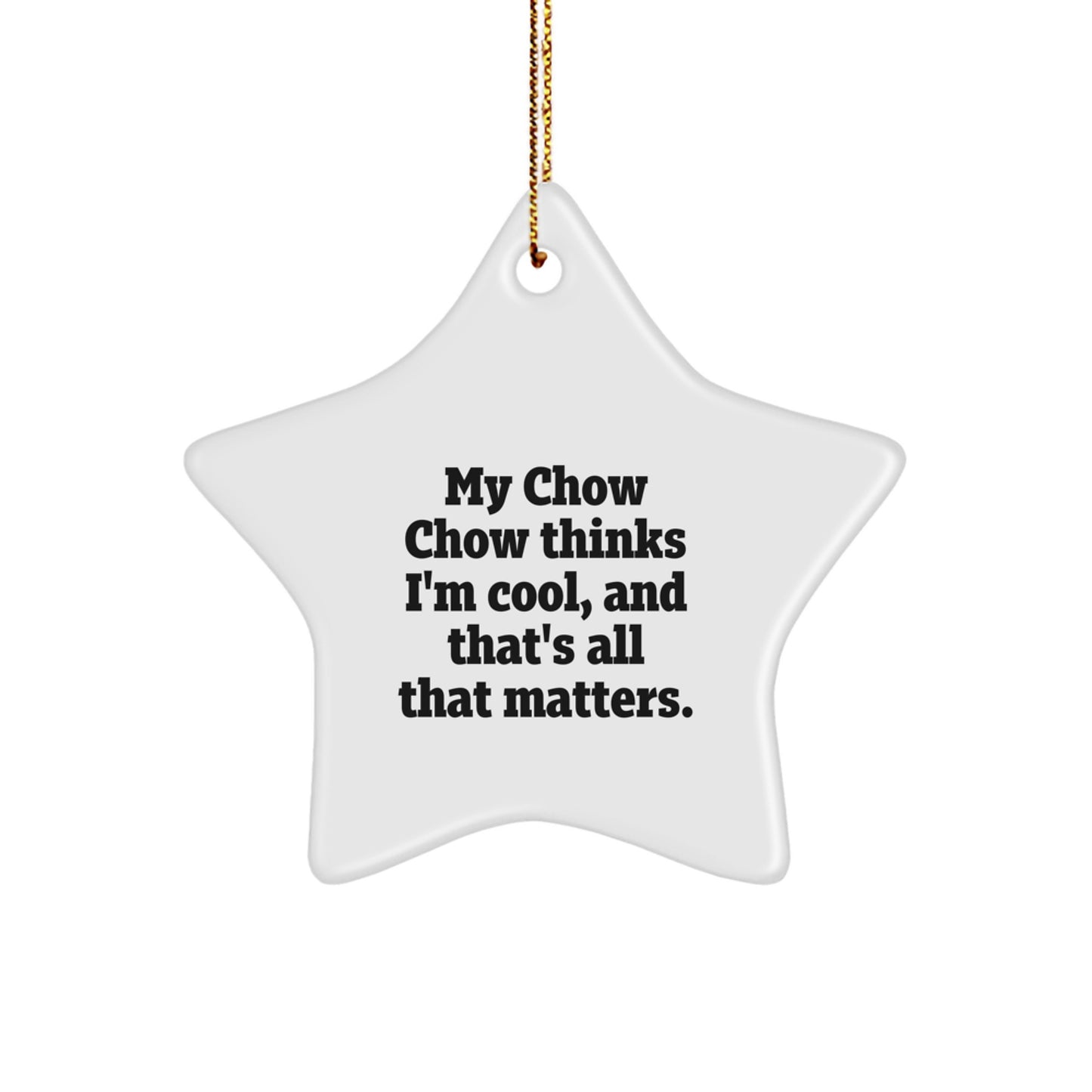 Chow Chow Dog Gifts from Friends for Christmas Unique Star Ornaments with Funny Quote - Image 1