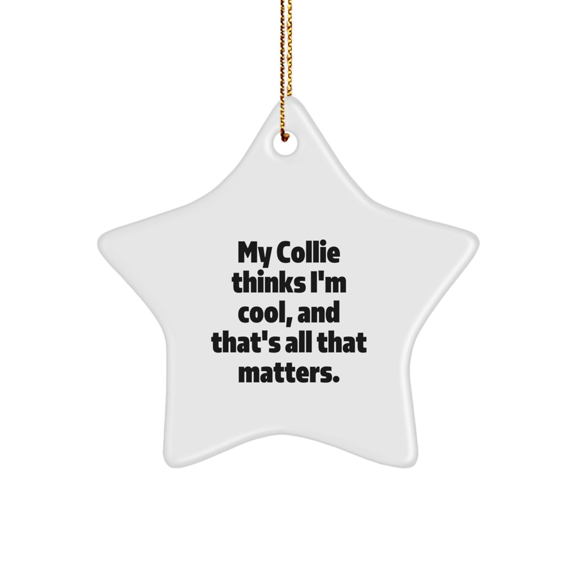 Funny Collie Dog Star Ornament Gifts from Men to Collie Dog Lovers for Christmas Unique Decorations - Image 1