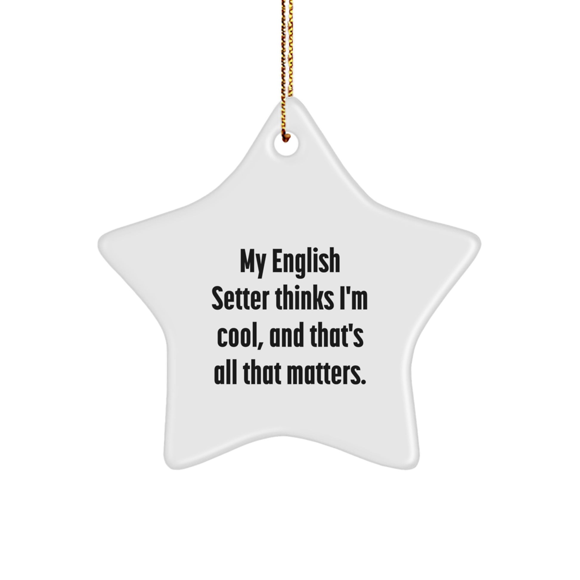 English Setter Dog Star Ornament Funny Gift for Friends Family Men Women from Star Lover - Image 1