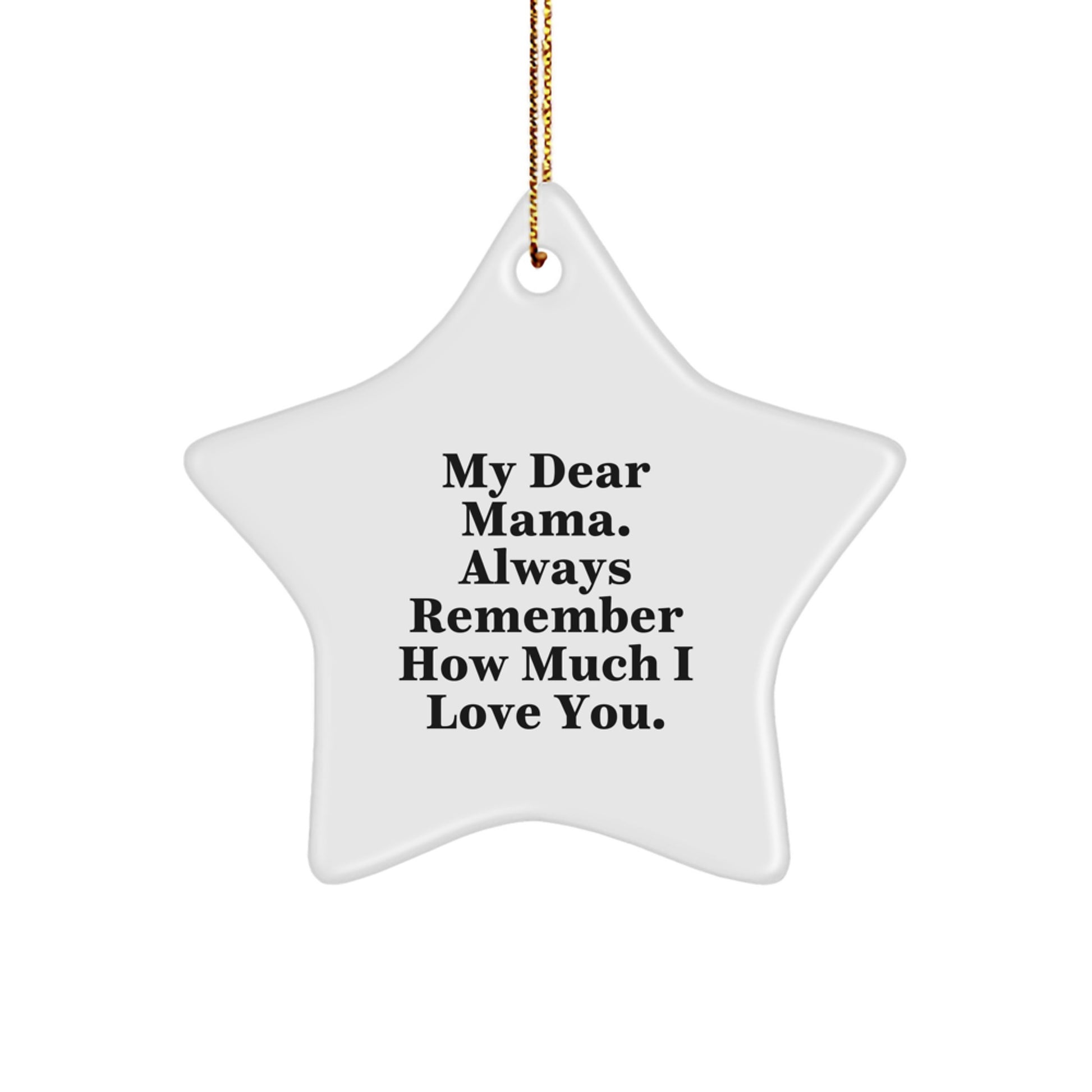 Christmas Gift for Mom Mama Star Ornament Present Holiday Keepsake - Image 1