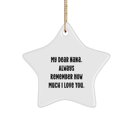 Christmas Gift for Her Nana Ornament - Always Remember Present - Image 1