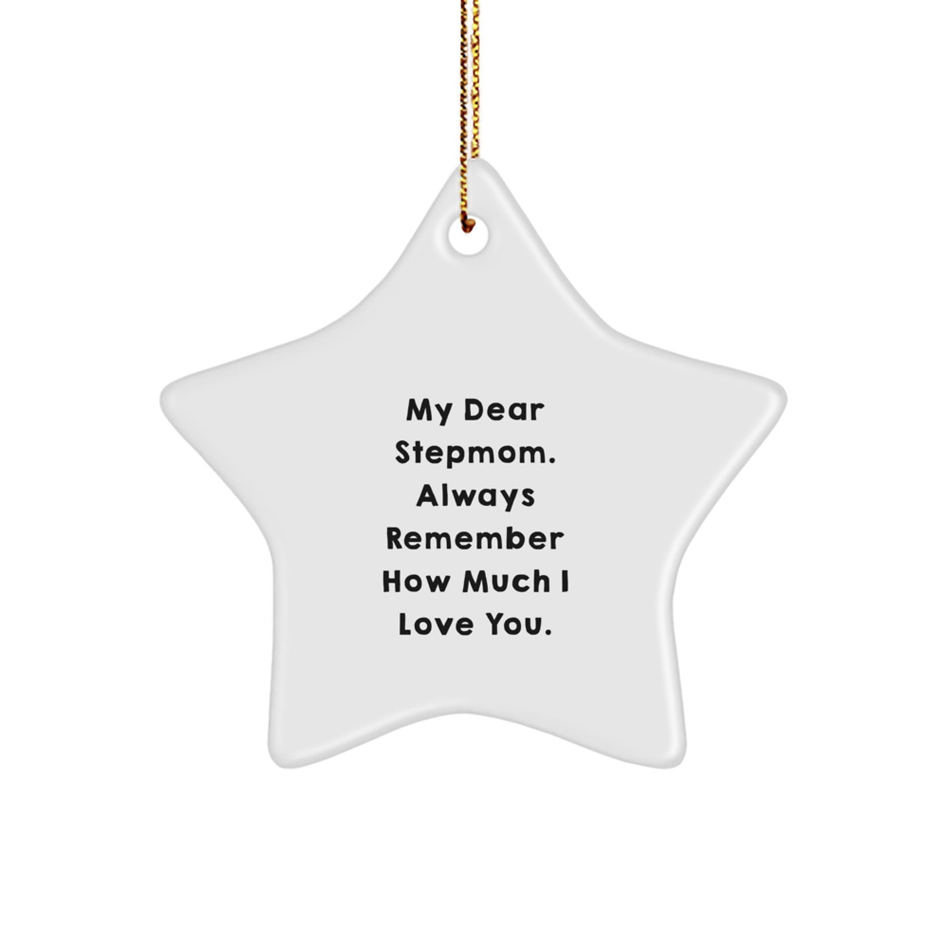 Funny Stepmom Gifts from Men - 'My Dear Stepmom' Star Ornament for Christmas Unique Gifts for Stepmom - Image 1