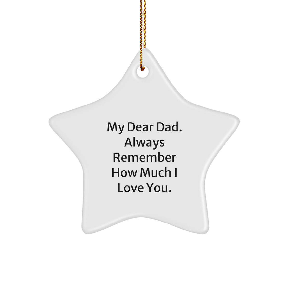 Touching Christmas Ornament Gift for Grandpa - 'My Dear Dad' Sentiment - Image 1