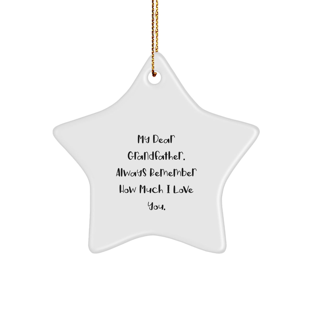 Christmas Gift for Dad Grandfather Star Ornament Present With Love - Image 1