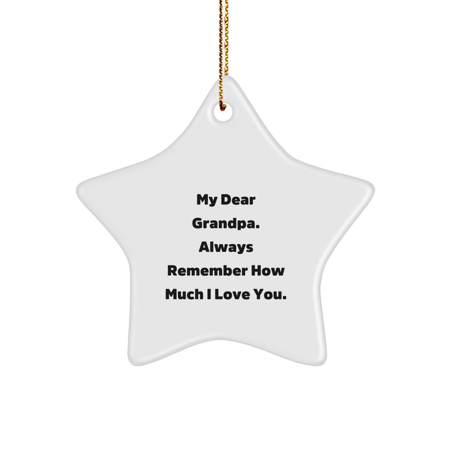 Funny Grandpa Gifts, Star Ornament for Grandma, Christmas Unique Gifts from Family, Grandpa Star Decoration - Image 1