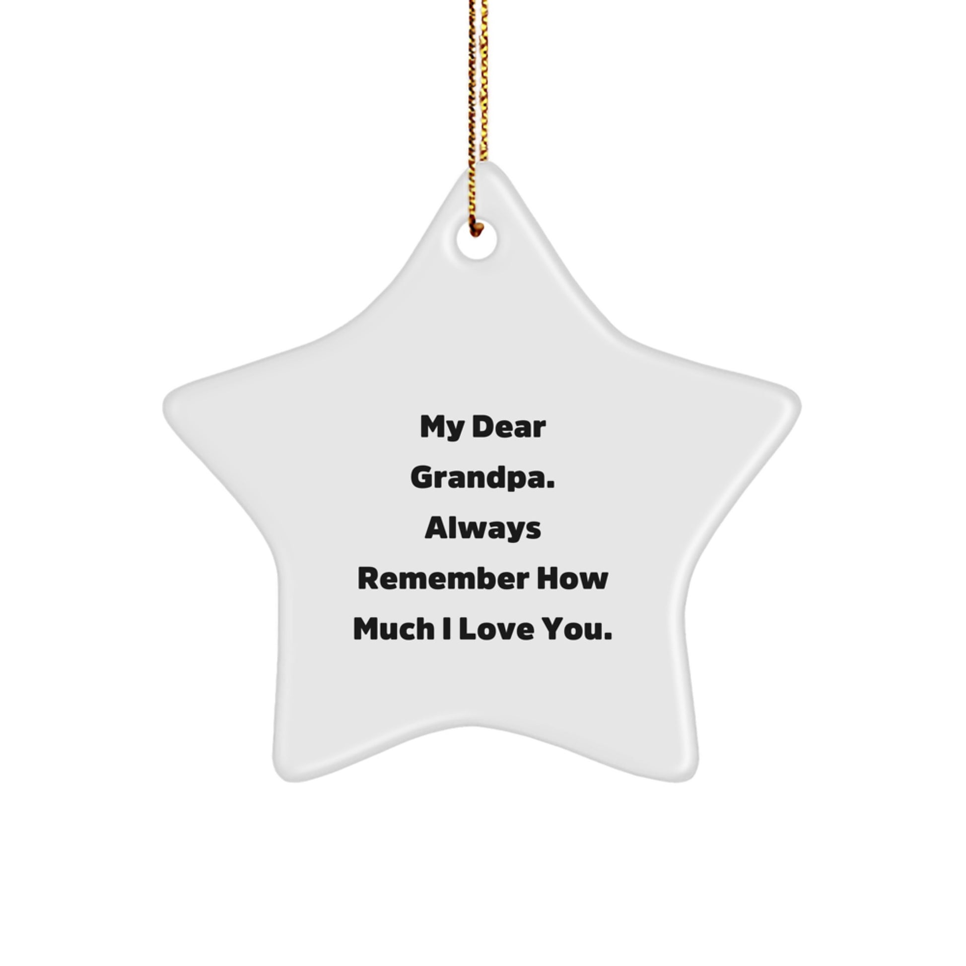 Funny Grandpa Gifts, Star Ornament for Grandma, Christmas Unique Gifts from Family, Grandpa Star Decoration - Image 1