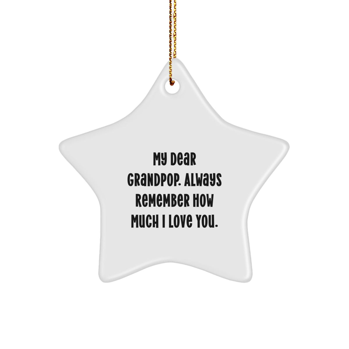 Grandpop Keepsake Christmas Ornament for Him Gift – Starry Love - Image 1