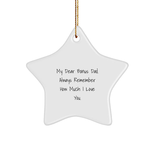 Bonus Dad Star Ornament Christmas Gift for a Husband Idea - Image 1