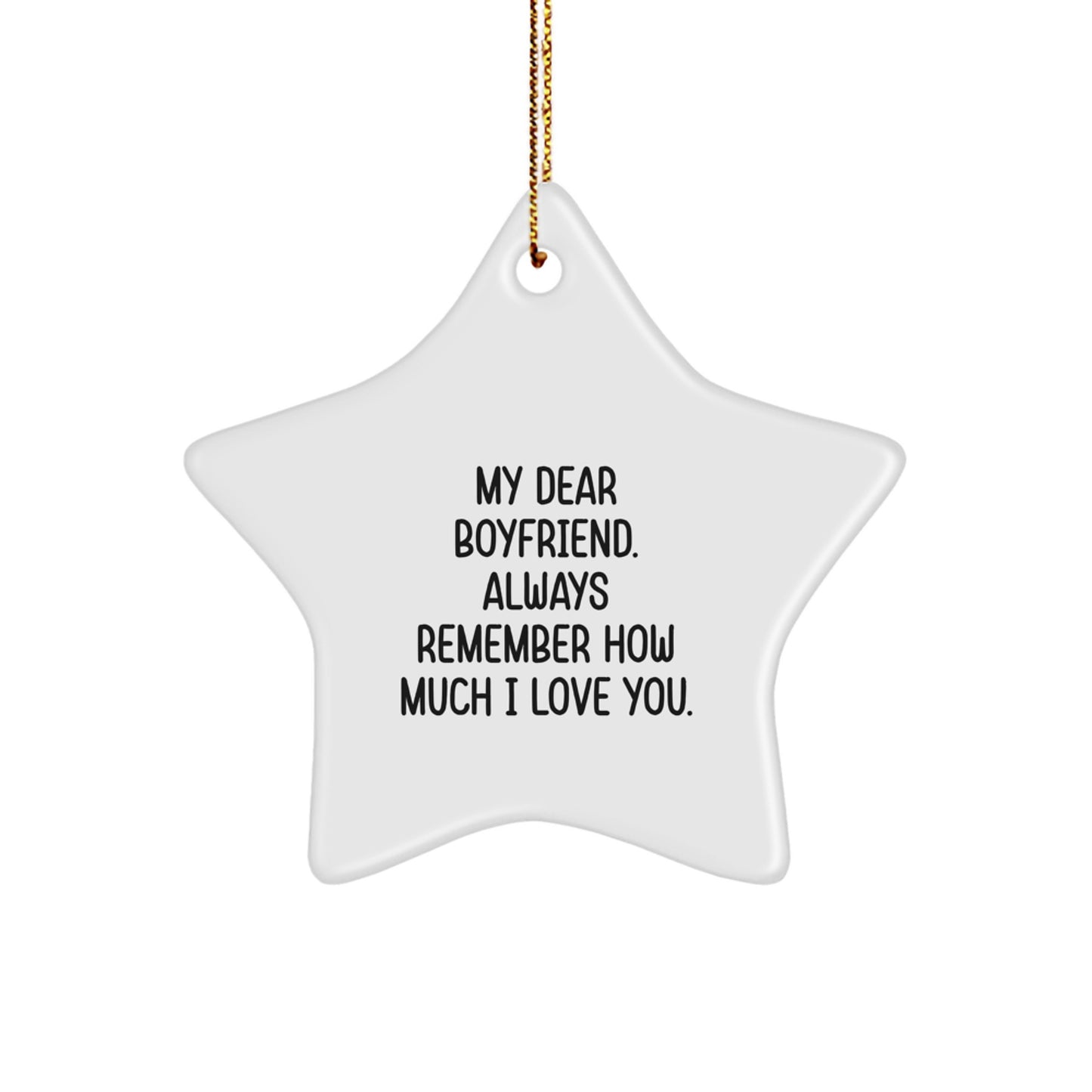 Boyfriend Keepsake Star Ornament Christmas Gift - Image 1