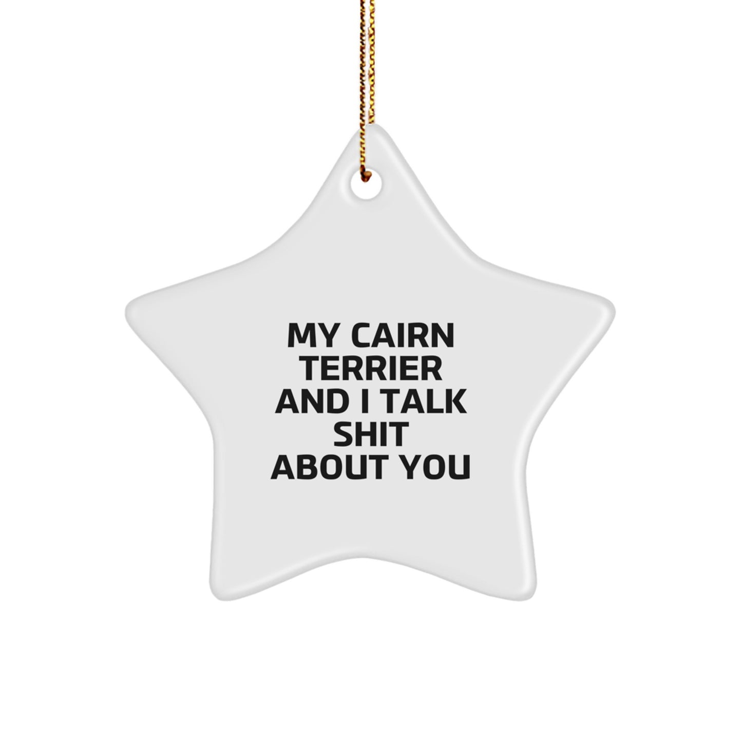 Christmas Gift for Her Cairn Terrier Star Cute Ornament Present - Image 1