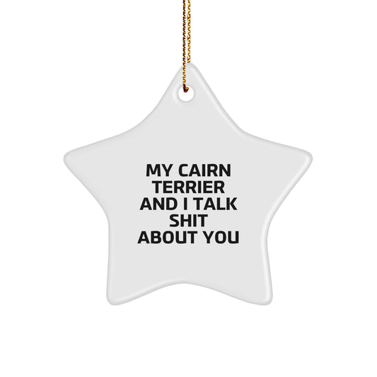 Christmas Gift for Her Cairn Terrier Star Cute Ornament Present - Image 1
