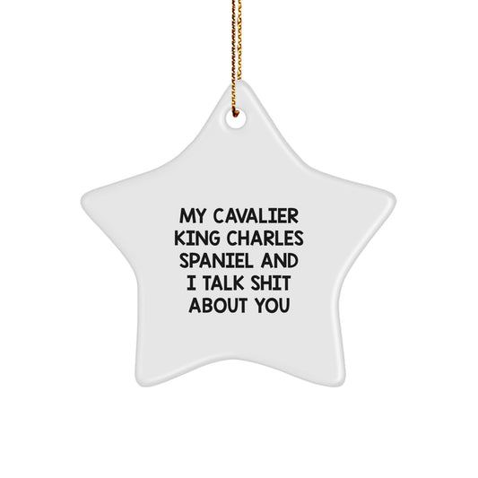 Cavalier King Charles Spaniel Dog Funny Star Ornament Gifts from Friends for Christmas Unique Decorations - Image 1